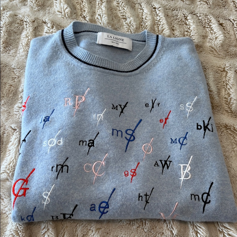 La Ligne woman  Light Blue cashmere Crewneck Sweater